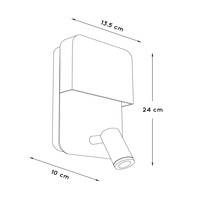 Lucide Wandlamp Boxer met geïntegreerde LED