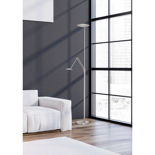 Highlight Dimbare uplight met leesarm New Roma met geïntegreerde LED