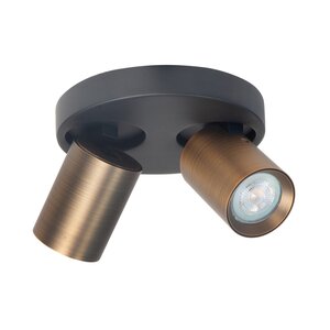 Highlight Kantelbare én draaibare ronde 2-lichts opbouwspot Oliver