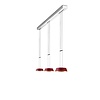 Oligo Dimbare 3-lichts hanglamp Glance met geïntegreerde LED