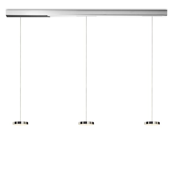 Oligo Dimbare 3-lichts hanglamp Decent met geïntegreerde LED