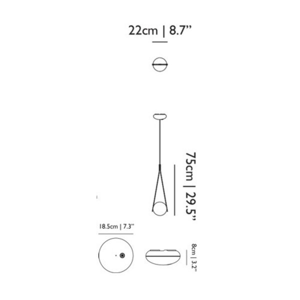 Moooi Dimbare hanglamp NomNom Light met geïntegreerde LED