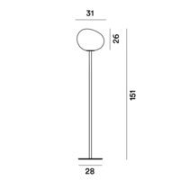 Foscarini Dimbare vloerlamp Gregg Medium