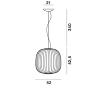 Foscarini Hanglamp Spokes 2 met geïntegreerde LED