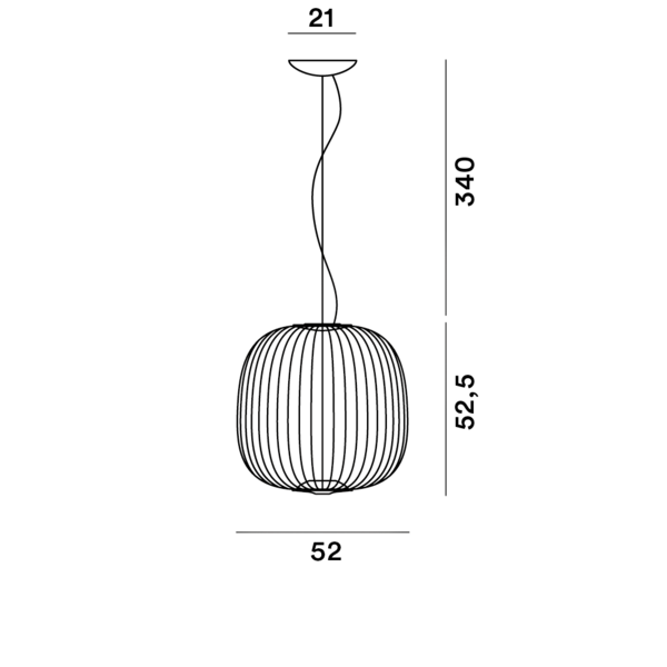 Foscarini Hanglamp Spokes 2 met geïntegreerde LED