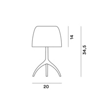 Foscarini Tafellamp Lumiere Small - kersenrood