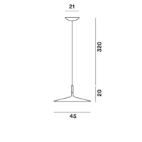 Foscarini Hanglamp Aplomb Large met geïntegreerde LED