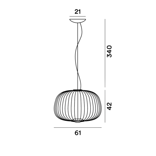 Foscarini Hanglamp Spokes 3 met geïntegreerde LED