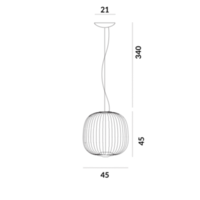 Foscarini Hanglamp Spokes 2 Midi met geïntegreerde LED