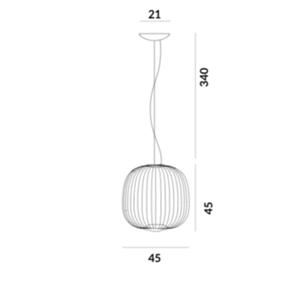 Foscarini Hanglamp Spokes 2 Midi met geïntegreerde LED