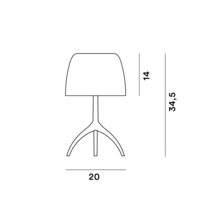 Foscarini Dimbare tafellamp Lumiere Nuances Small