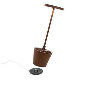 Zafferano Dimbare, draagbare en oplaadbare tafellamp Poldina Reverso met geïntegreerde LED