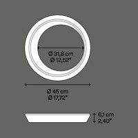 Lodes Dimbare plafondlamp Tidal 45 met geïntegreerde LED