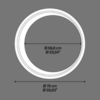 Lodes Dimbare plafondlamp Tidal 75 met geïntegreerde LED