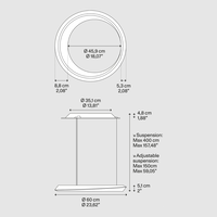 Lodes Dimbare hanglamp Tidal met geïntegreerde LED
