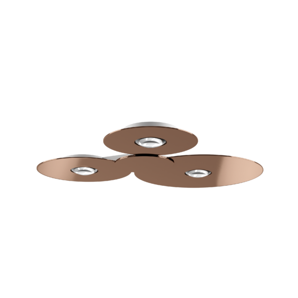 Lodes Dimbare 3-lichts plafondlamp Bugia Triple met geïntegreerd LED