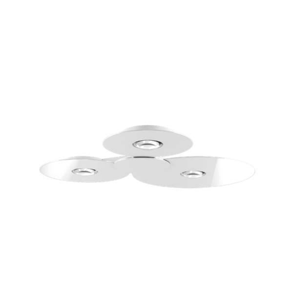 Lodes Dimbare 3-lichts plafondlamp Bugia Triple met geïntegreerd LED