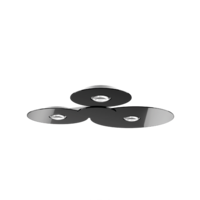 Lodes Dimbare 3-lichts plafondlamp Bugia Mega met geïntegreerd LED