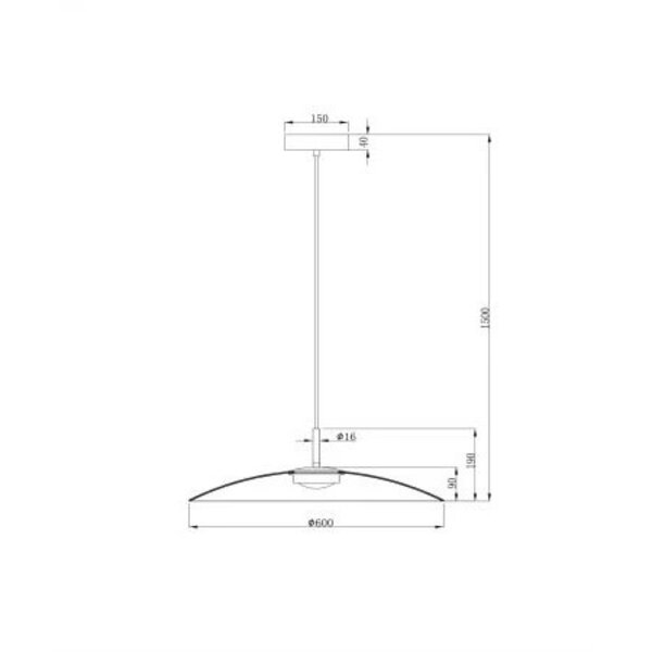 Lucide Dimbare hanglamp Menga met geïntegreerde  LED | Ø 40 cm