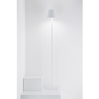 Zafferano Dimbare, draagbare en oplaadbare vloerlamp Poldina L met geïntegreerde LED