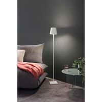Zafferano Dimbare, draagbare en oplaadbare vloerlamp Poldina L met geïntegreerde LED