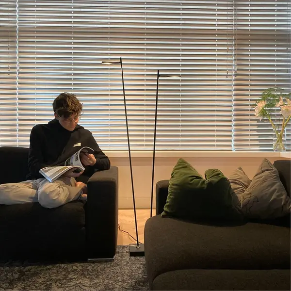 Freelight Dimbare 2-lichts vloerlamp Block met geïntegreerde LED