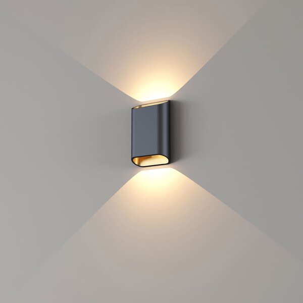 Artdelight Dimbare in- en outdoor 2-lichts wandlamp Diaz-S met geïntegreerde LED  | IP54