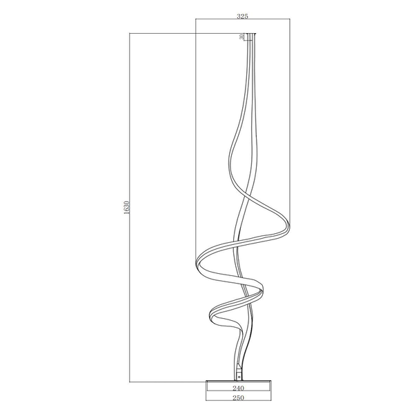 Lucide Dimbare vloerlamp Lambada met geïntegreerde LED