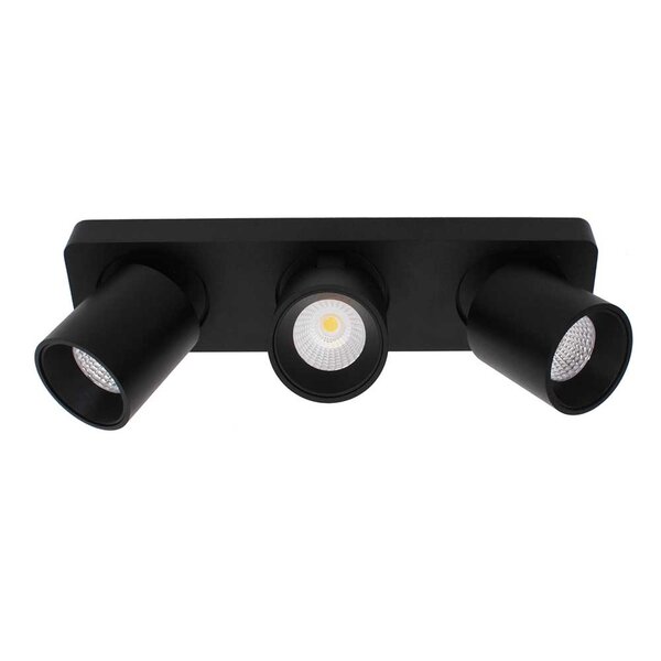 Artdelight Kantelbare, draaibare en dimbare 3-lichts opbouwspot Laguna met geïntegreerde LED