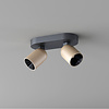 Artdelight Kantelbare, draaibare en dimbare 2-lichts opbouwspot Houston met geïntegreerde LED