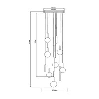Lucide Dimbare 14-lichts hanglamp Jasmine met geïntegreerde LED