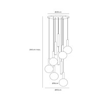 Lucide 10-lichts hanglamp Josiane