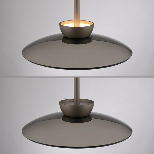 Neuhaus Pure In hoogte verstelbare én dimbare 2-lichts hanglamp Pure Moon met geïntegreerde LED