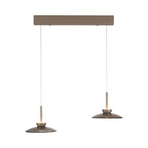 Neuhaus Pure In hoogte verstelbare én dimbare 2-lichts hanglamp Pure Moon met geïntegreerde LED