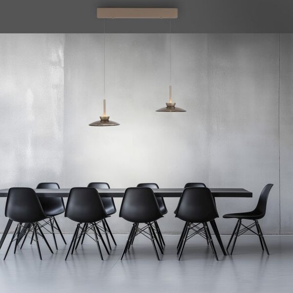 Neuhaus Pure In hoogte verstelbare én dimbare 2-lichts hanglamp Pure Moon met geïntegreerde LED