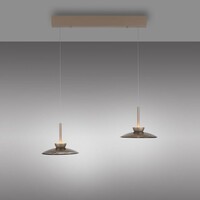 Neuhaus Pure In hoogte verstelbare én dimbare 2-lichts hanglamp Pure Moon met geïntegreerde LED