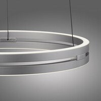 Neuhaus Pure In hoogte verstelbare én dimbare hanglamp Pure E-Loop Ø 50 cm met geïntegreerde LED