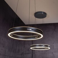 Neuhaus Pure In hoogte verstelbare én dimbare hanglamp Pure E-Loop Ø 50 cm met geïntegreerde LED
