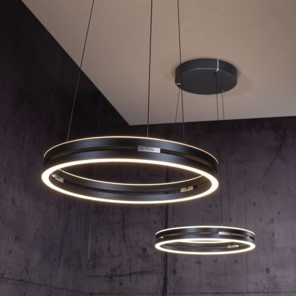 Neuhaus Pure In hoogte verstelbare én dimbare hanglamp Pure E-Loop Ø 50 cm met geïntegreerde LED