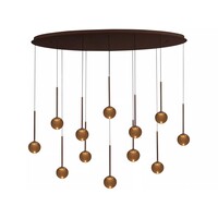 Dimbare, ovaalvormige 12-lichts hanglamp Calina met geïntegreerde LED Lucide Dimbare, ovaalvormige 12-lichts hanglamp Calina met geïntegreerde LED