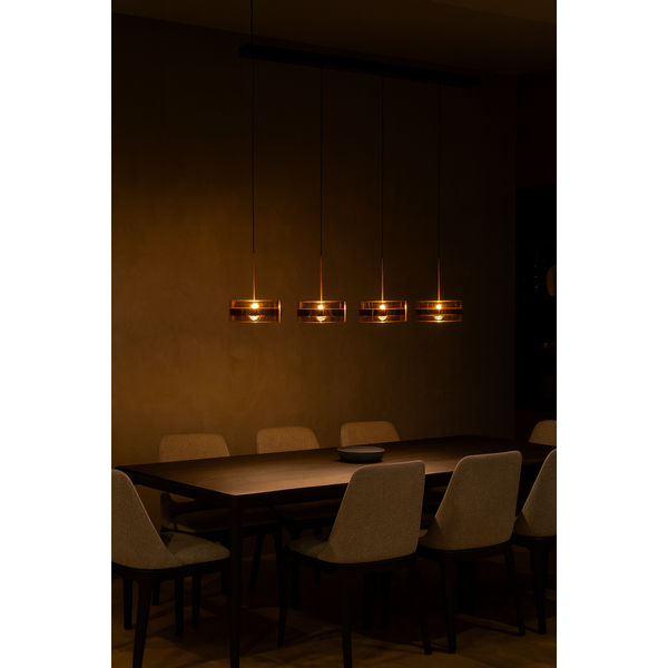 Highlight Dimbare 4-lichts hanglamp Enzo met geïntegreerde LED