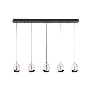 Highlight Dimbare 5-lichts hanglamp Clear Egg met geïntegreerde LED