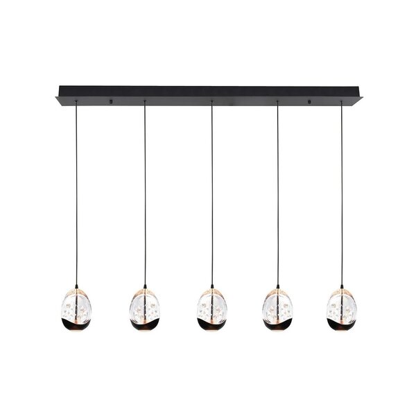 Highlight Dimbare 5-lichts hanglamp Clear Egg met geïntegreerde LED