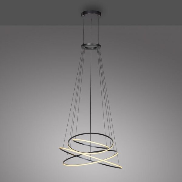 Neuhaus Pure In hoogte verstelbare en dimbare hanglamp E-Flying Rings met geïntegreerde LED | Ø 110 cm