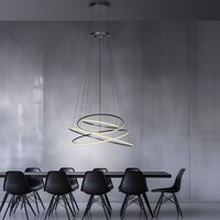 Neuhaus Pure In hoogte verstelbare en dimbare hanglamp E-Flying Rings met geïntegreerde LED | Ø 110 cm