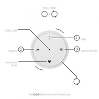 Neuhaus Pure In hoogte verstelbare en dimbare hanglamp E-Flying Rings met geïntegreerde LED | Ø 110 cm