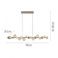 In hoogte verstelbare en dimbare 18-lichts hanglamp Pure E-Popup met geïntegreerde LED Neuhaus Pure In hoogte verstelbare en dimbare 18-lichts hanglamp Pure E-Popup met geïntegreerde LED