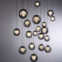 In hoogte verstelbare én dimbare 19-lichts hanglamp Pure Popup met geïntegreerde LED Neuhaus Pure In hoogte verstelbare én dimbare 19-lichts hanglamp Pure Popup met geïntegreerde LED