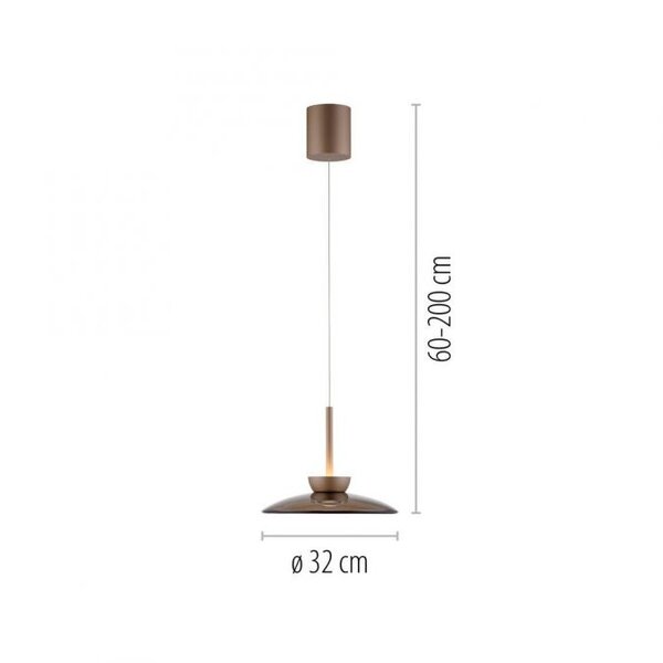 Neuhaus Pure In hoogte verstelbare en dimbare hanglamp Pure Moon met geïntegreerde LED | Ø 32 cm