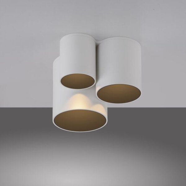 Neuhaus Pure Dimbare 3-lichts plafondlamp Pure Point met geïntegreerde LED